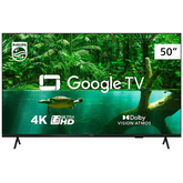 Smart Tv 50" Ultra Hd 4k Philips 50pug7408/78 Com Google Tv, Hdr10+, Dolby Vision, Dolby Atmos, Bluetooth 5.0 E Chromecast Integrado