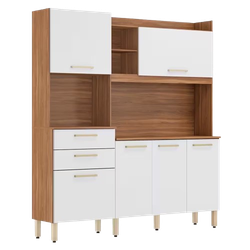 Cozinha Compacta Demóbile Savoy com 6 Portas, 2 Gavetas e 2 Prateleiras - 178cm de largura