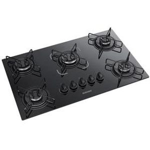 cooktop-a-gas-5-bocas-itatiaia-essencial-mesa-de-vidro-temperado-preto-bivolt-p72p - Imagem