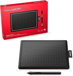 wacom-one-ctl472-mesa-digitalizadora-preto-vermelho - Imagem