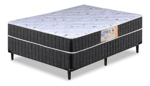 cama-box-casal-conjugado-granada-umaflex-preto-e-branco-flor - Imagem