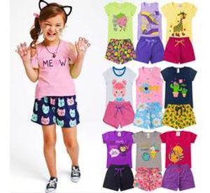 kit-conjunto-infantil-menina-verao-08-pecas-envio-imediato - Imagem