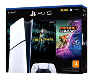 console-playstation-5-slim-edicao-digital-branco-2-jogos - Imagem